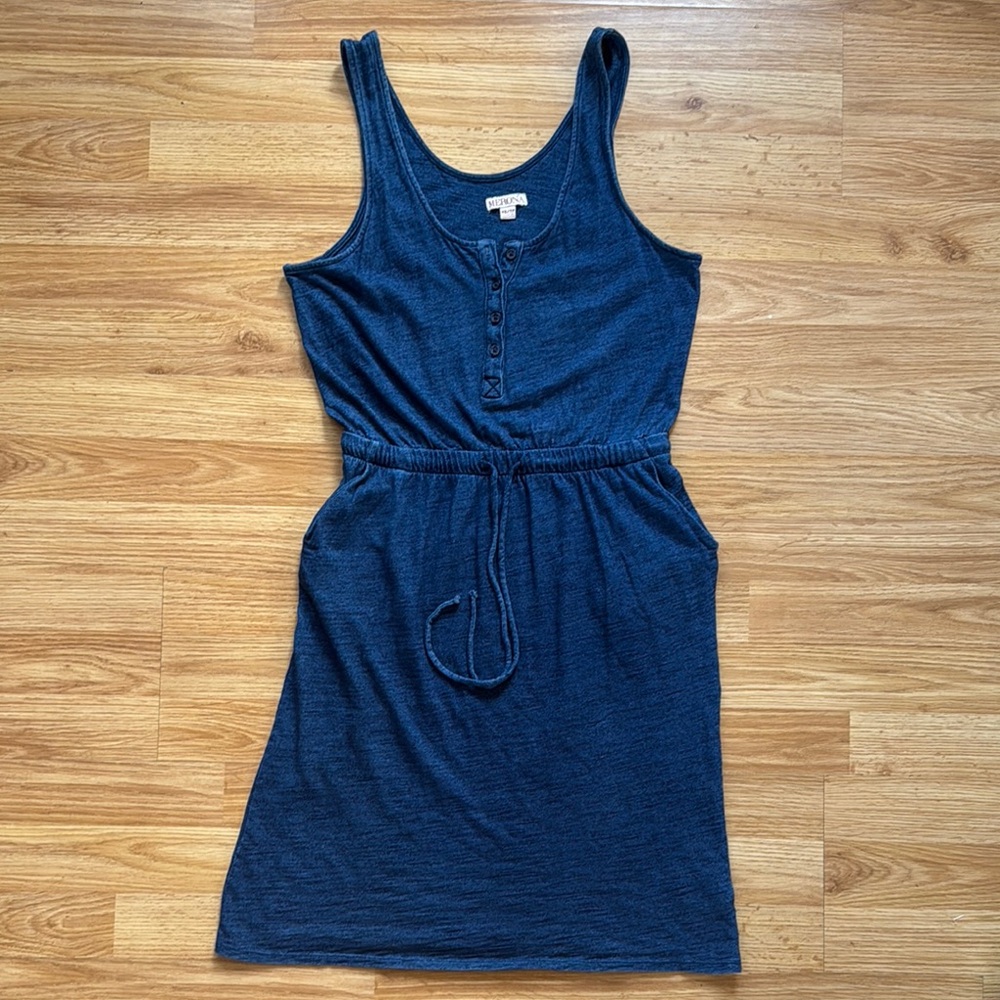 100% Cotton Merona Blue Sleeveless Sheath Mini Dress - Size XS